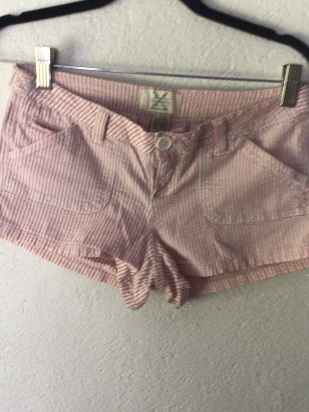 High-Rise Pink Striped Women’s Shorts - Picture 4 of 4